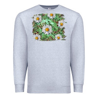 Heather Grey Daisy leopard Premium Sweatshirt - RanaPortraitStore