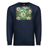 Navy Daisy leopard Premium Sweatshirt - RanaPortraitStore