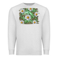 Oatmeal Heather Daisy leopard Premium Sweatshirt - RanaPortraitStore