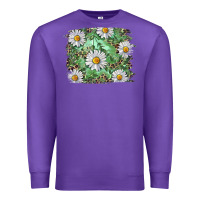 Purple Daisy leopard Premium Sweatshirt - RanaPortraitStore