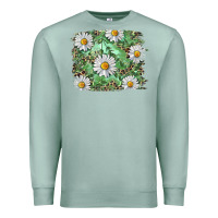 Seafoam Daisy leopard Premium Sweatshirt - RanaPortraitStore