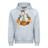 Heather Grey Goat family fall pumpkins gemstone Urban Hoodie - Artiststas