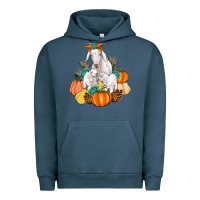 Pigment Midnight Navy Goat family fall pumpkins gemstone Urban Hoodie - Artiststas