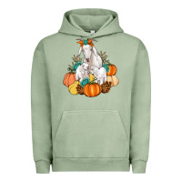 Pigment Oil Green Goat family fall pumpkins gemstone Urban Hoodie - Artiststas