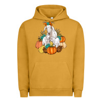 Pigment Peanut Butter Goat family fall pumpkins gemstone Urban Hoodie - Artiststas