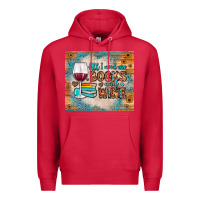 Cardinal all i need are books and wine Premium Hoodie - JahusDesignShop