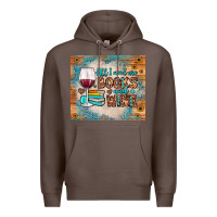 Coffee all i need are books and wine Premium Hoodie - JahusDesignShop