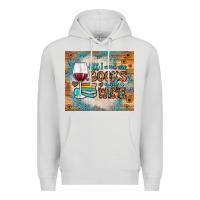 Dove Grey all i need are books and wine Premium Hoodie - JahusDesignShop