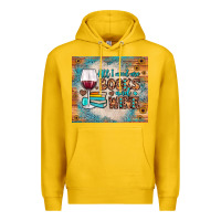 Lemon all i need are books and wine Premium Hoodie - JahusDesignShop