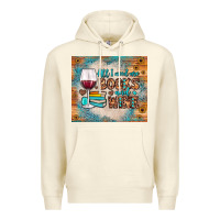Sandshell all i need are books and wine Premium Hoodie - JahusDesignShop
