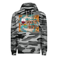 Slate Camo all i need are books and wine Premium Hoodie - JahusDesignShop