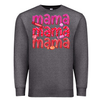 Charcoal Heather mama mama mama valentines day Premium Sweatshirt - texasbilliewilder