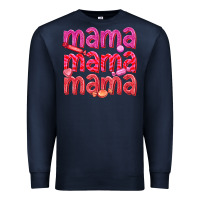 Navy mama mama mama valentines day Premium Sweatshirt - texasbilliewilder