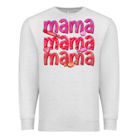 Oatmeal Heather mama mama mama valentines day Premium Sweatshirt - texasbilliewilder