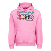 Fuchsia Pink let all that you do be done in love Urban Hoodie - JahusDesignShop