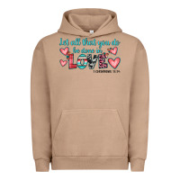 Pigment Burro let all that you do be done in love Urban Hoodie - JahusDesignShop