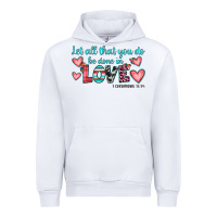White let all that you do be done in love Urban Hoodie - JahusDesignShop