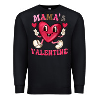 Black mamas valentine with cute heart Premium Sweatshirt - texasbilliewilder