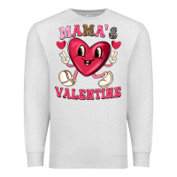 Oatmeal Heather mamas valentine with cute heart Premium Sweatshirt - texasbilliewilder
