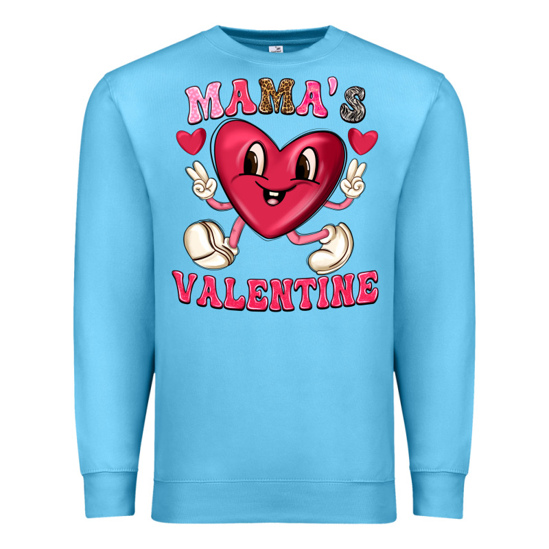 Mamas Valentine With Cute Heart Premium Sweatshirt by texasbilliewilder | Teevron