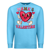 Ocean Blue mamas valentine with cute heart Premium Sweatshirt - texasbilliewilder