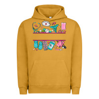 Pigment Peanut Butter nurse elements with costom name Urban Hoodie - AdoDesignShop