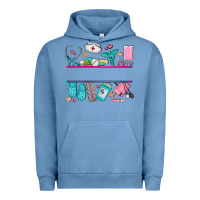 Pigment Pebble Blue nurse elements with costom name Urban Hoodie - AdoDesignShop