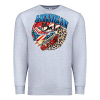 Heather Grey American babe Premium Sweatshirt - Zillion Design Studio