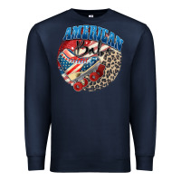 Navy American babe Premium Sweatshirt - Zillion Design Studio