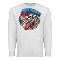 Oatmeal Heather American babe Premium Sweatshirt - Zillion Design Studio