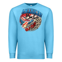 Ocean Blue American babe Premium Sweatshirt - Zillion Design Studio