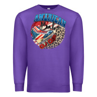 Purple American babe Premium Sweatshirt - Zillion Design Studio