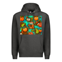 Charcoal Heather pumpkin spice and pumpkin Premium Hoodie - AdoDesignShop