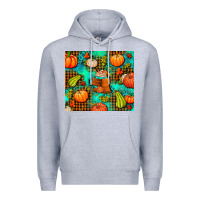 Heather Grey pumpkin spice and pumpkin Premium Hoodie - AdoDesignShop
