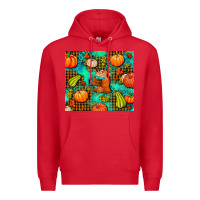 Red pumpkin spice and pumpkin Premium Hoodie - AdoDesignShop