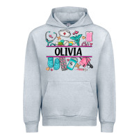 Heather Grey nurse elements with costom name Urban Hoodie - AdoDesignShop