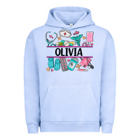 Pigment Grape Ice nurse elements with costom name Urban Hoodie - AdoDesignShop