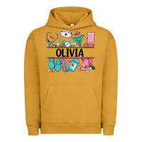 Pigment Peanut Butter nurse elements with costom name Urban Hoodie - AdoDesignShop