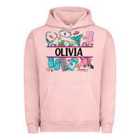 Pigment Salmon nurse elements with costom name Urban Hoodie - AdoDesignShop
