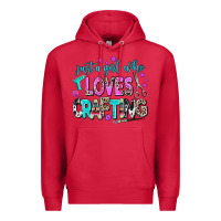 Cardinal just a girl who loves crafting Premium Hoodie - AdoDesignShop
