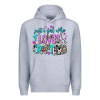Heather Grey just a girl who loves crafting Premium Hoodie - AdoDesignShop
