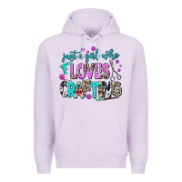 Just A Girl Who Loves Crafting Premium Hoodie | Teevron