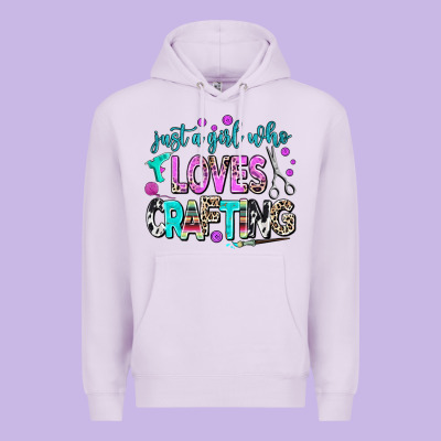 Just A Girl Who Loves Crafting Premium Hoodie Designed By Adodesignshop