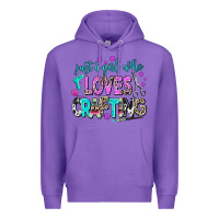 Purple just a girl who loves crafting Premium Hoodie - AdoDesignShop