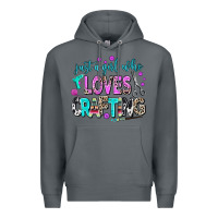 Rock just a girl who loves crafting Premium Hoodie - AdoDesignShop