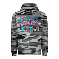 Slate Camo just a girl who loves crafting Premium Hoodie - AdoDesignShop