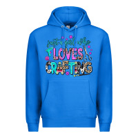 True Royal just a girl who loves crafting Premium Hoodie - AdoDesignShop