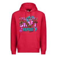 Cardinal eat sleep craft repeat Premium Hoodie - AdoDesignShop