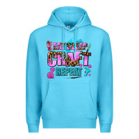 Ocean Blue eat sleep craft repeat Premium Hoodie - AdoDesignShop