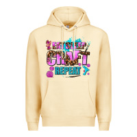 Pina Colada eat sleep craft repeat Premium Hoodie - AdoDesignShop